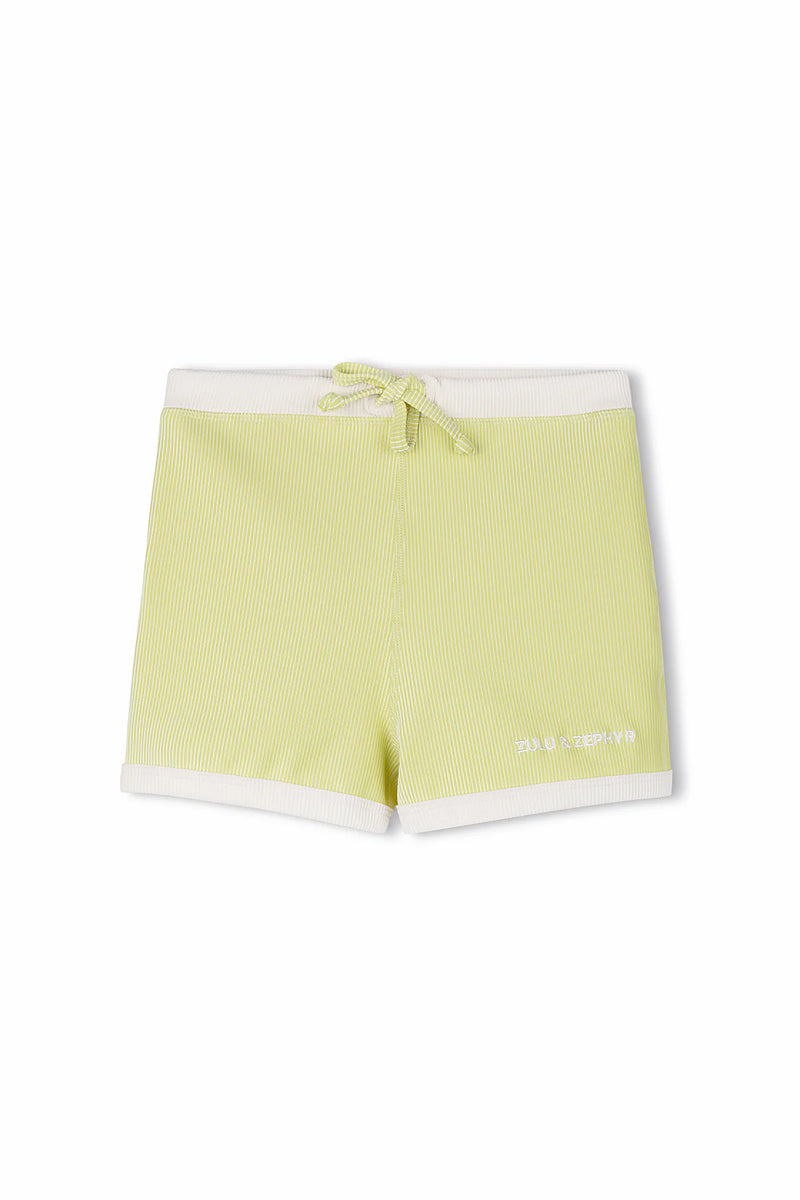 Mini Stripe Rib Surf Short - Citrus