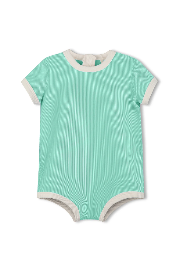 Mini Stripe Infant Onesie - Aqua