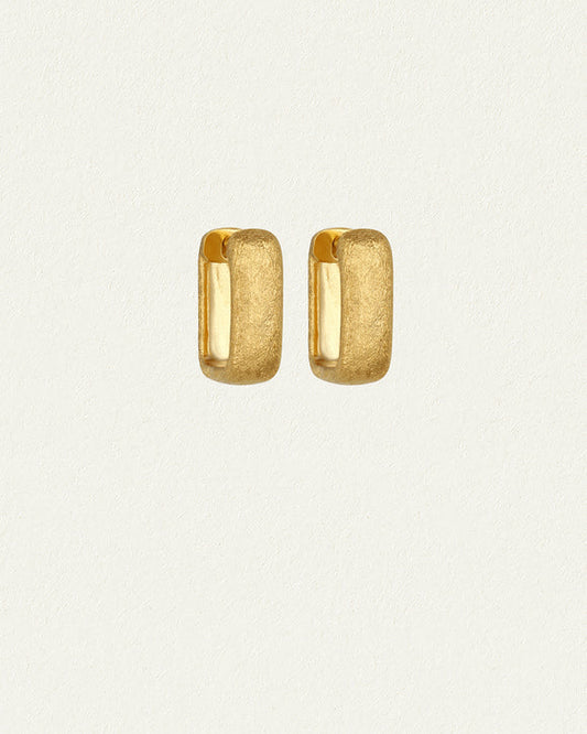 Alida Square Hoops - Gold Vermeil