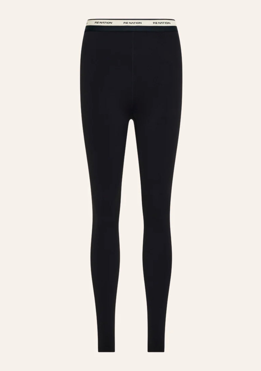 Avant Full Length Legging -Black/Biscuit