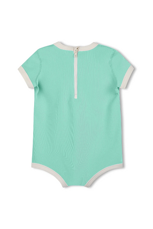 Mini Stripe Infant Onesie - Aqua
