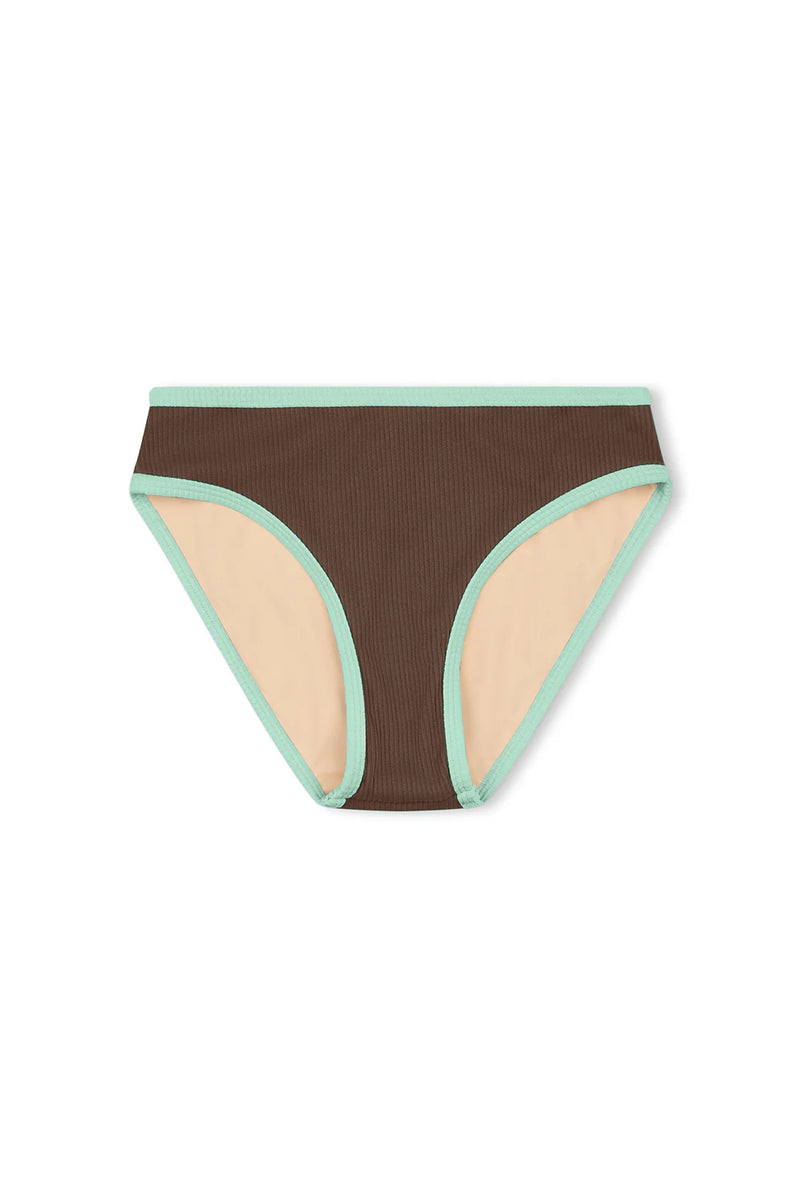 Mini Rib Bikini Bottom - Cacao