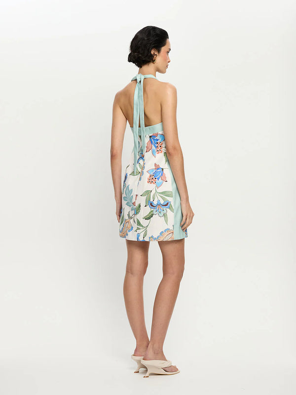 Azure Halter Mini Dress