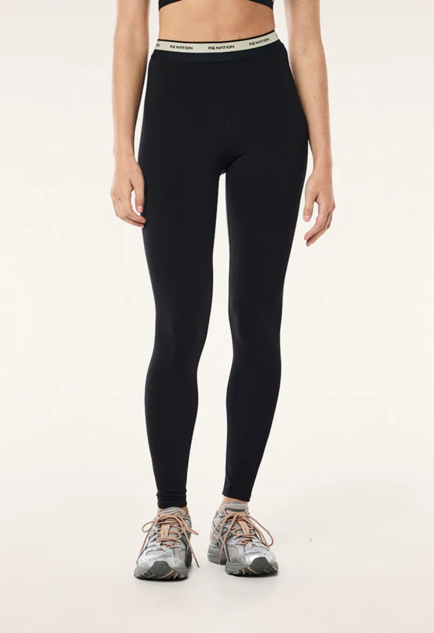Avant Full Length Legging -Black/Biscuit