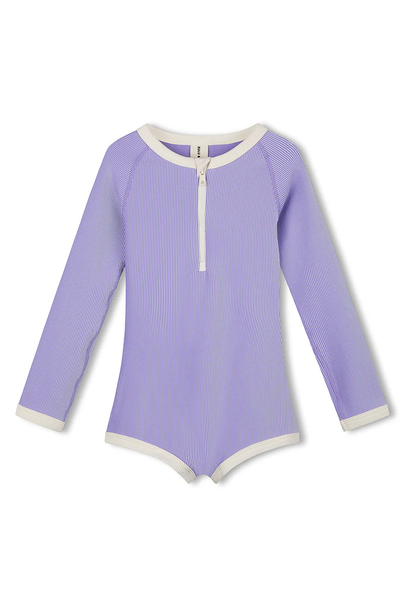 Mini Stripe Rib Rashie Onesie