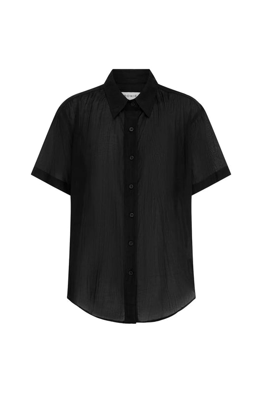 Mason Silk Shirt - Noir