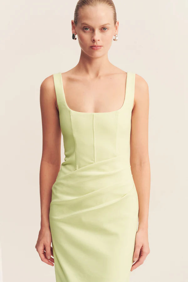 Lani Structured Midi Dress - Pistachio
