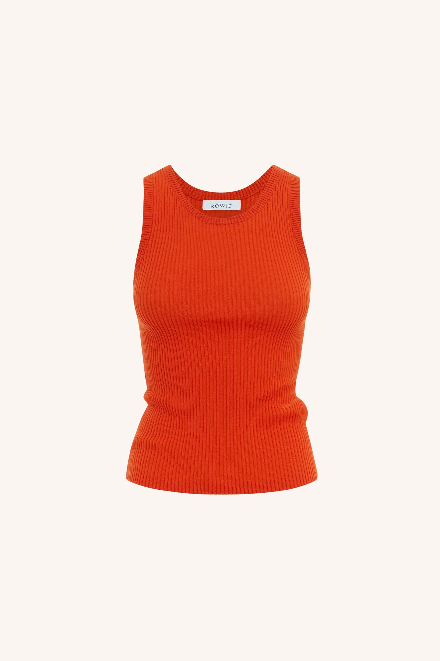 Avery Knit Tank - Aperol Red