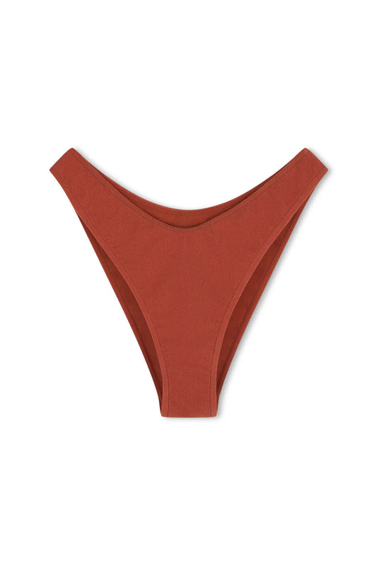 Earth Red Textured Curve Brief