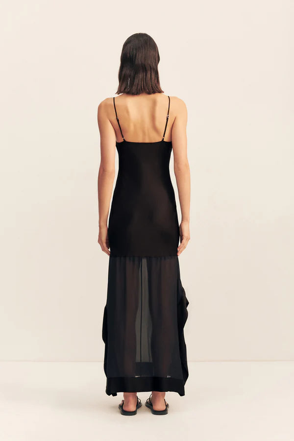 Edie Cowl Maxi Dress - Black
