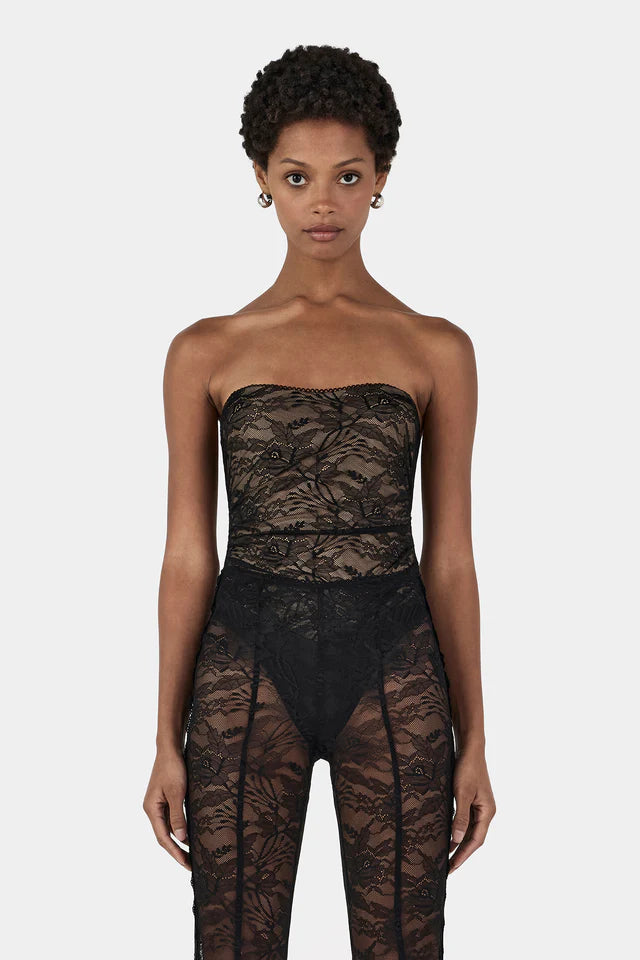 Felix Lace Bodysuit - Black