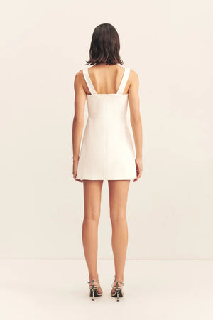 Lani Draped Mini Dress - White