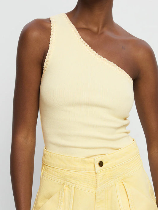 Tallulah One Shoulder Tank - Butter