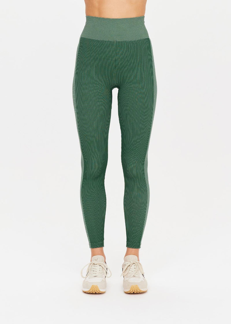 Rib Seamless 25IN Midi Pant - Pine/Matcha