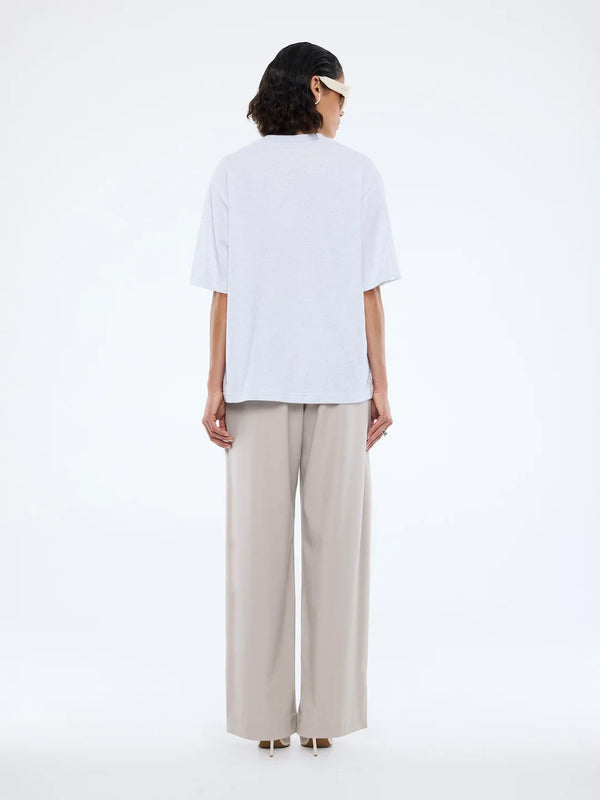 Pelly Collegiate Tee - White Marle