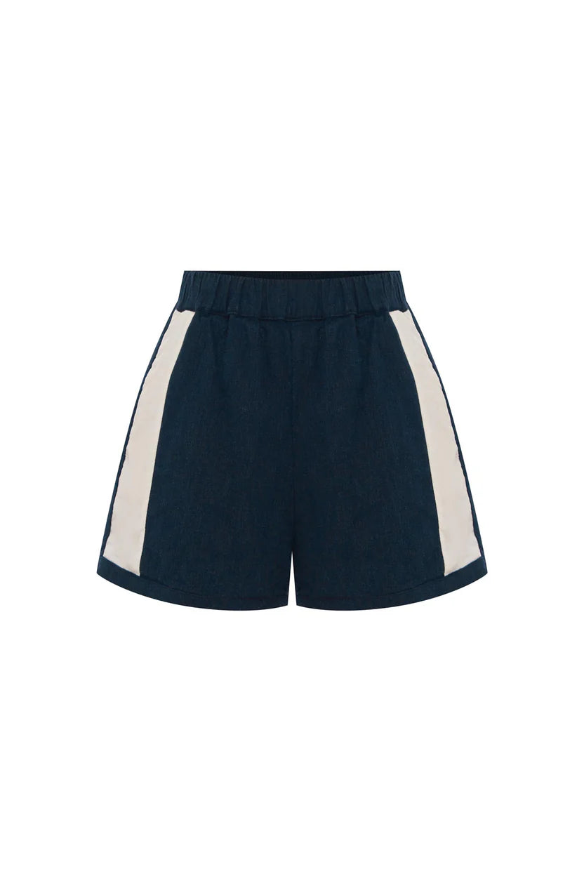 Simone Linen Shorts - Ink