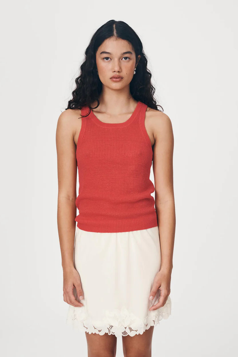 Hubert Knit Tank - Apple Red