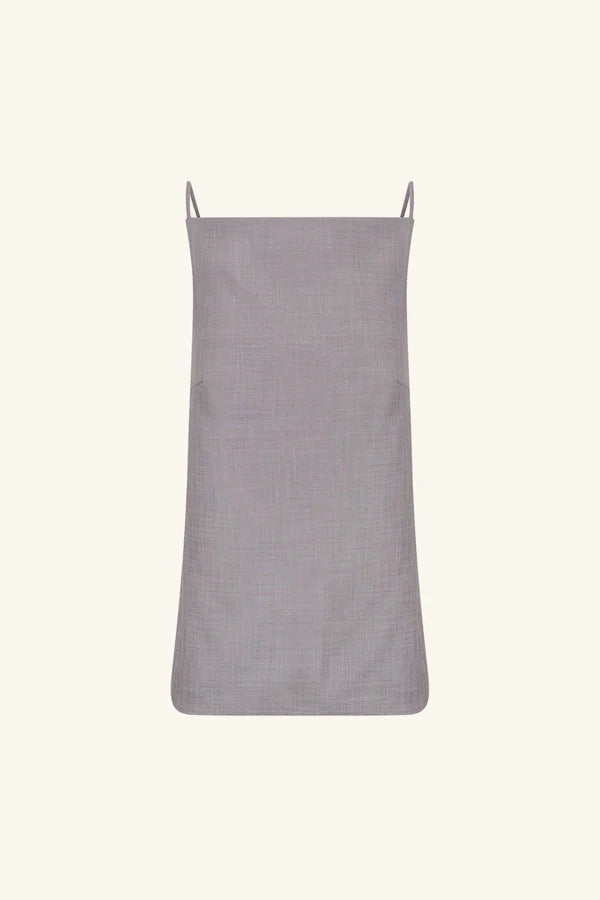 Asher Open Back Tie Top - Steel Grey