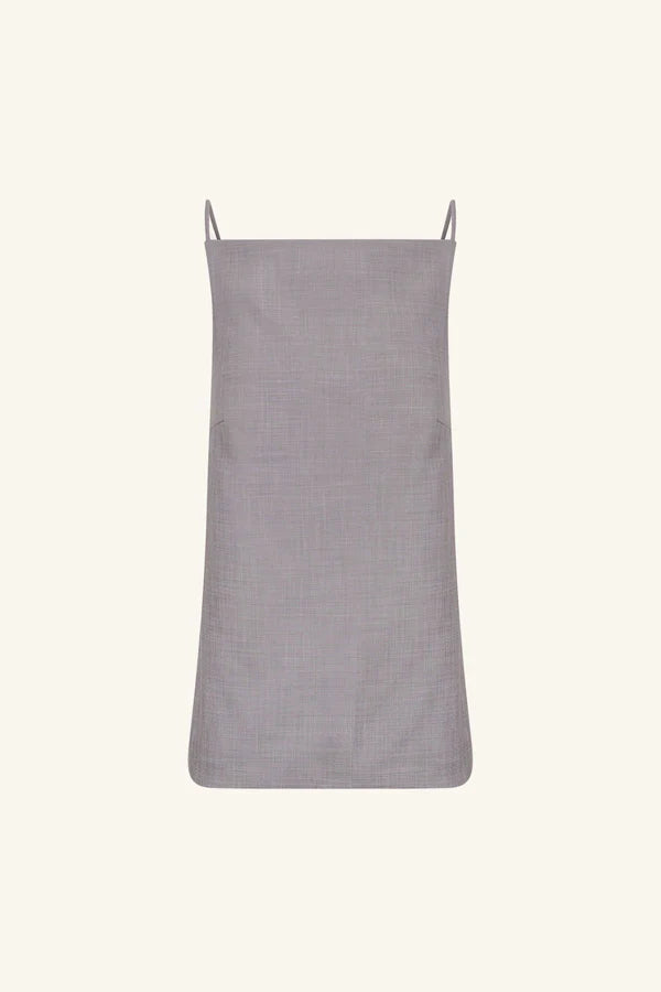 Asher Open Back Tie Top - Steel Grey