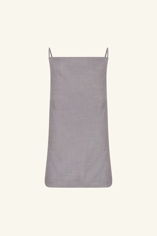 Asher Open Back Tie Top - Steel Grey