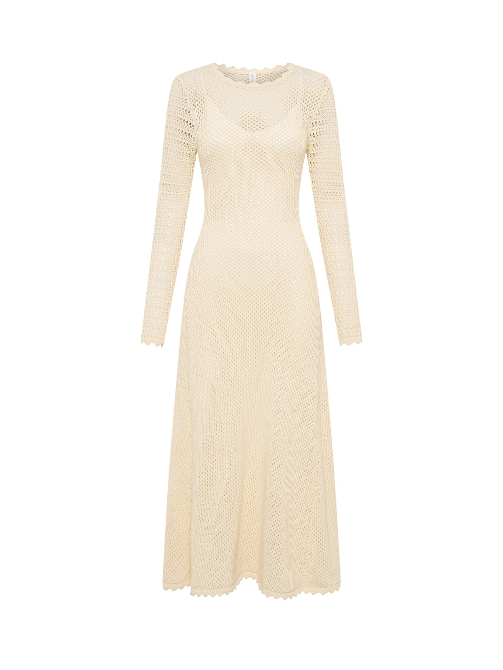 Ingrid Knit Midi Dress - Cream