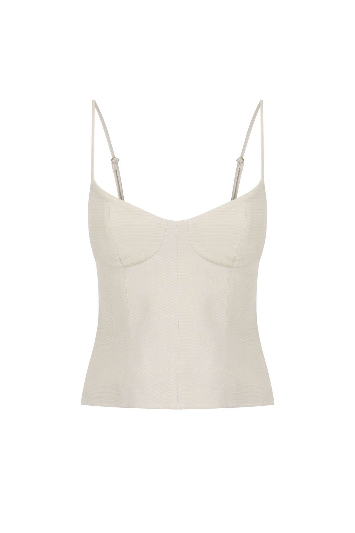 Vento Panelled Bustier - Bone