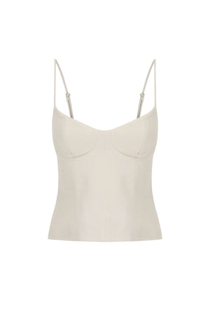 Vento Panelled Bustier - Bone