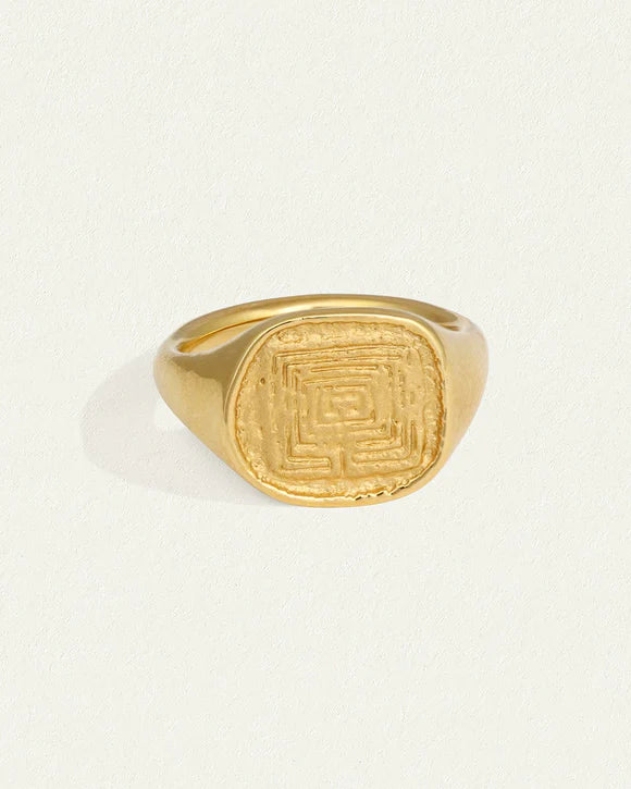 Labyrinth Ring - Gold Vermeil
