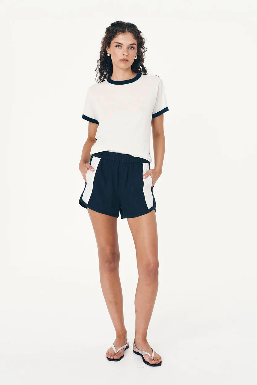 Simone Linen Shorts - Ink