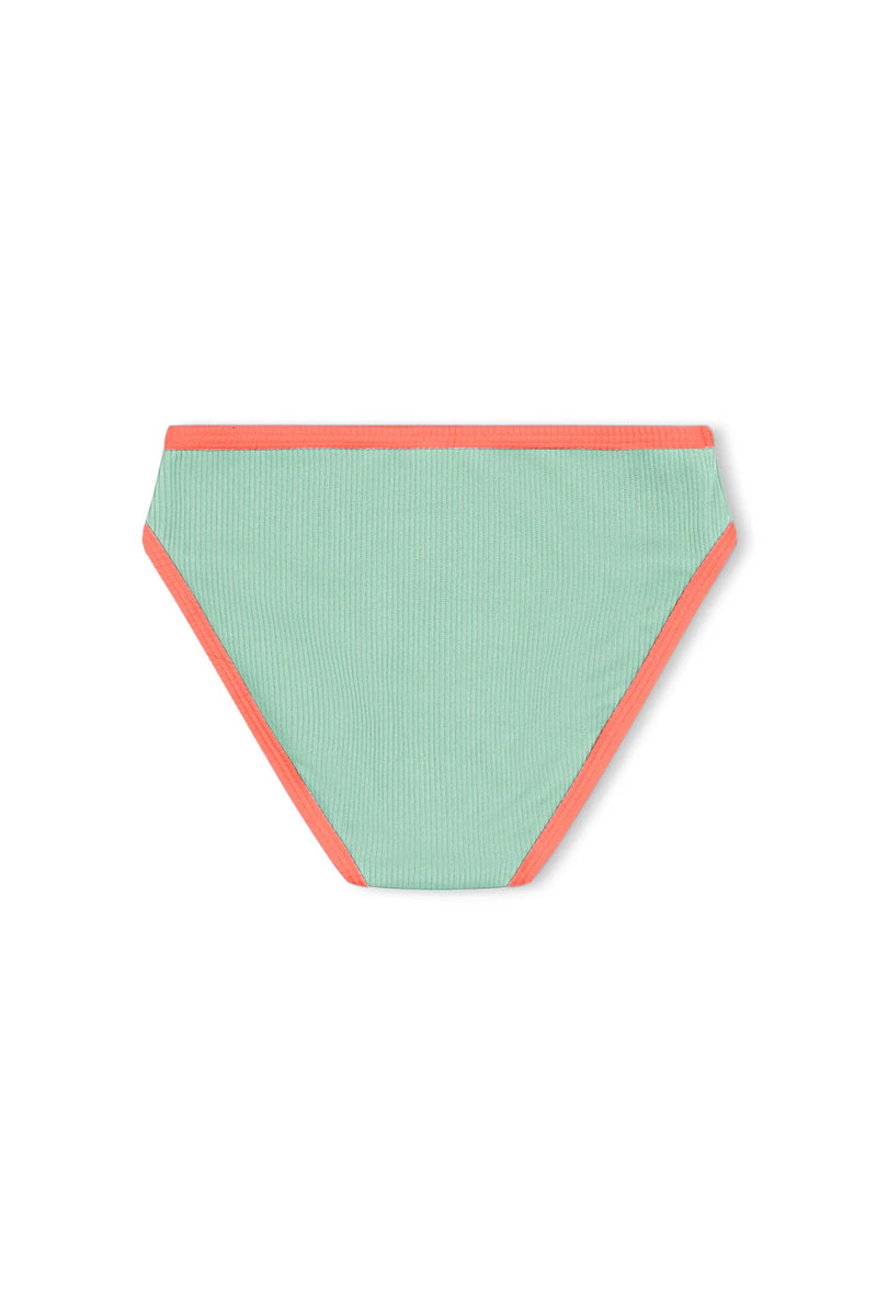 Mini Rib Bikini Bottom - Turquoise