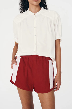 Simone Linen Shorts - Siren Red