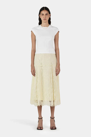 Emanuel Lace Skirt - Butter