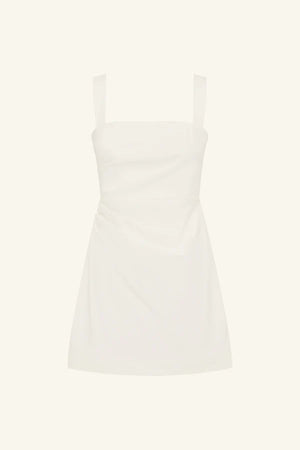 Lani Draped Mini Dress - White