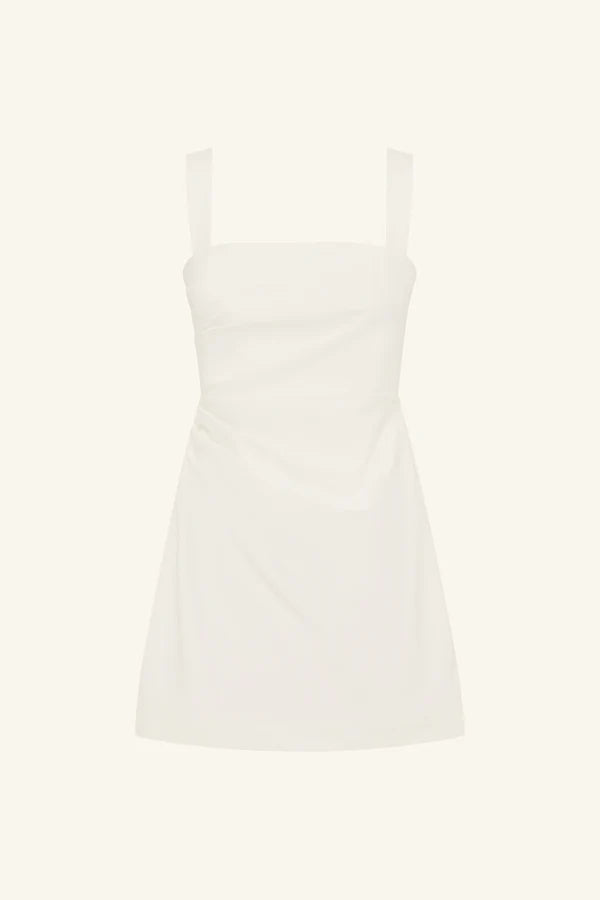 Lani Draped Mini Dress - White