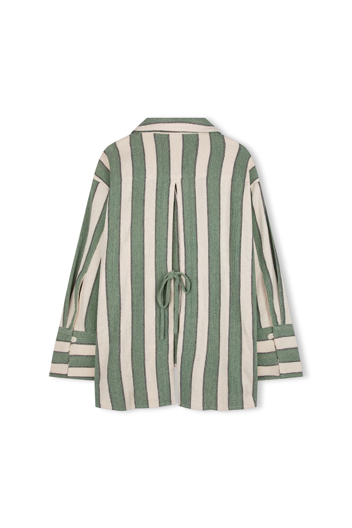 Eucalyptus stripe organic cotton shirt