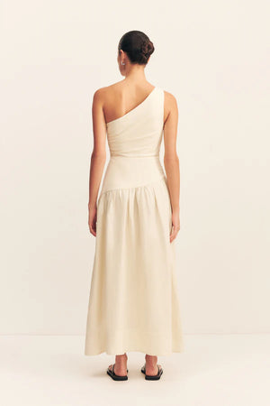Gigi One Shoulder Maxi Dress - Ecru