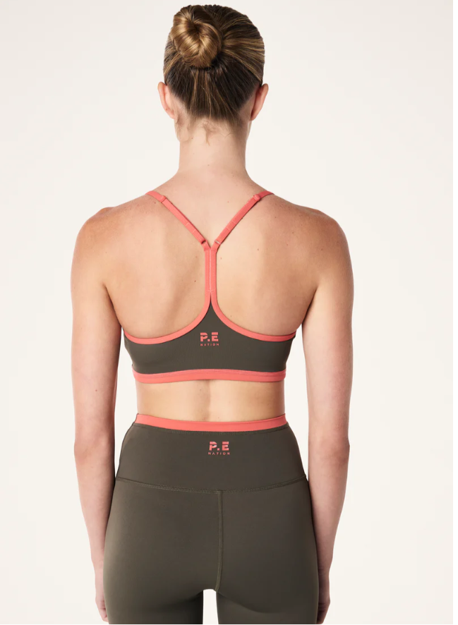 Fundamental sports bra - tarmac/brick red