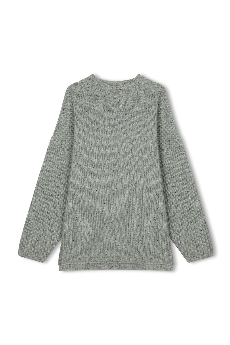 Grey Mist RWS Merino Wool Blend Knit Jumper