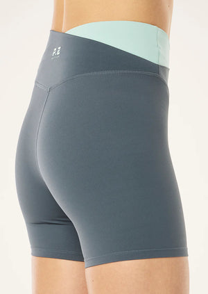 Wander 5 Inch Bike Short - Thunder/Dusty Mint