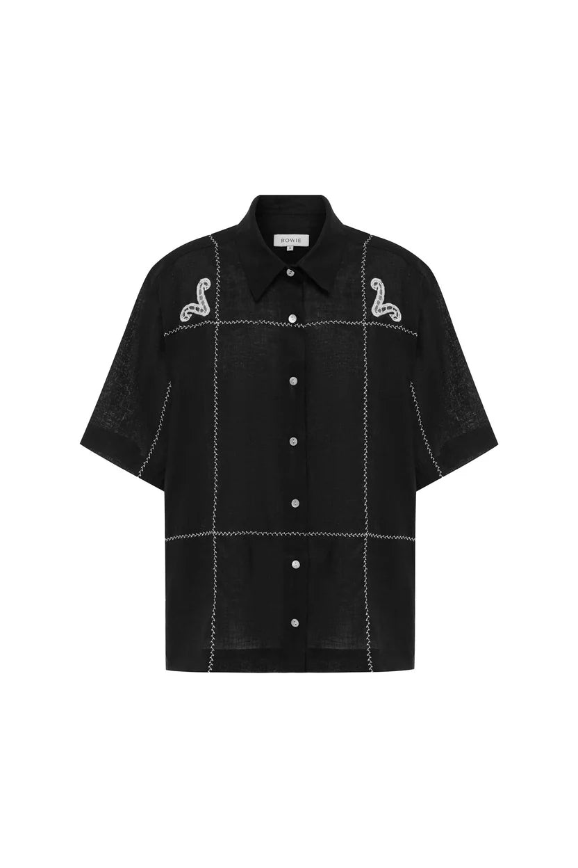 Aries Linen Shirt - Noir