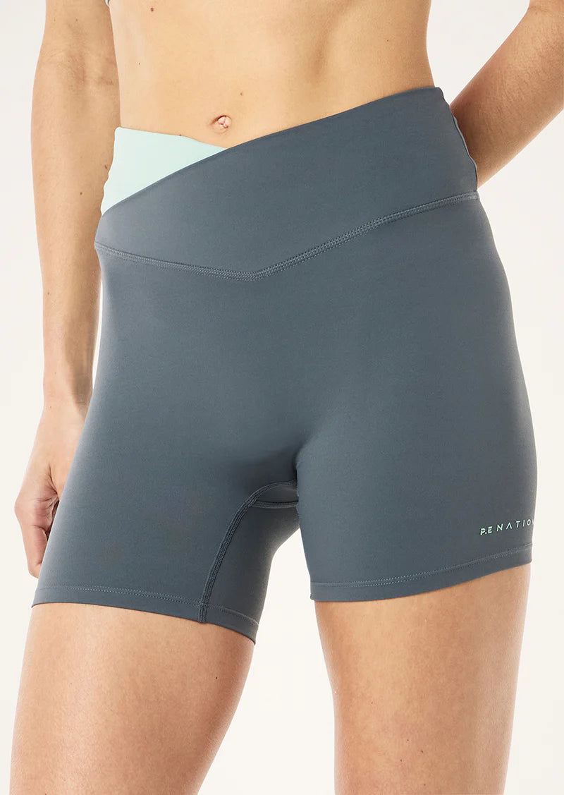 Wander 5 Inch Bike Short - Thunder/Dusty Mint