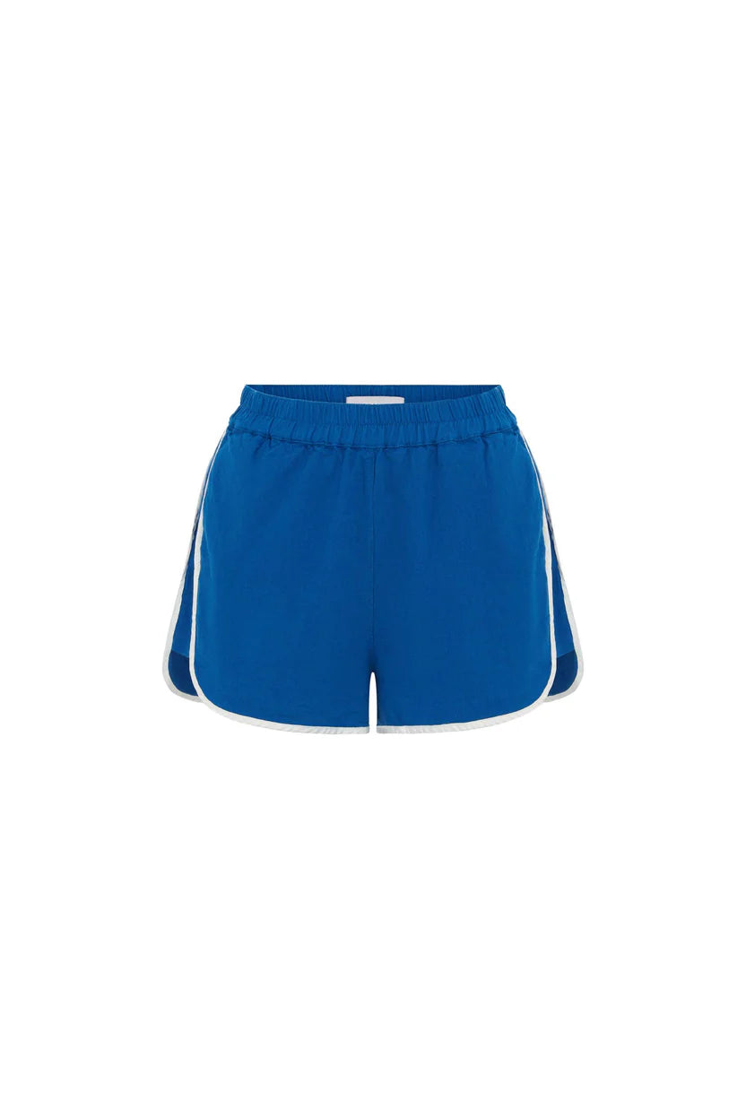 Vera Linen Shorts - Cobalt Blue