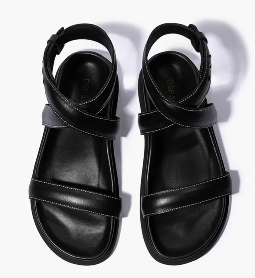 Leila - Black/Contrast Stitch