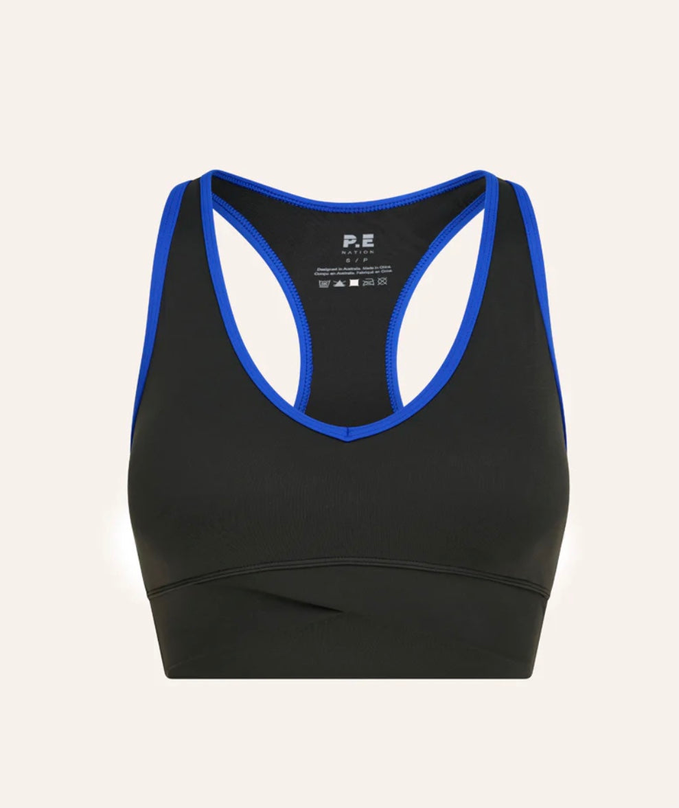 Vita Bra - Gunmetal/Royal Blue