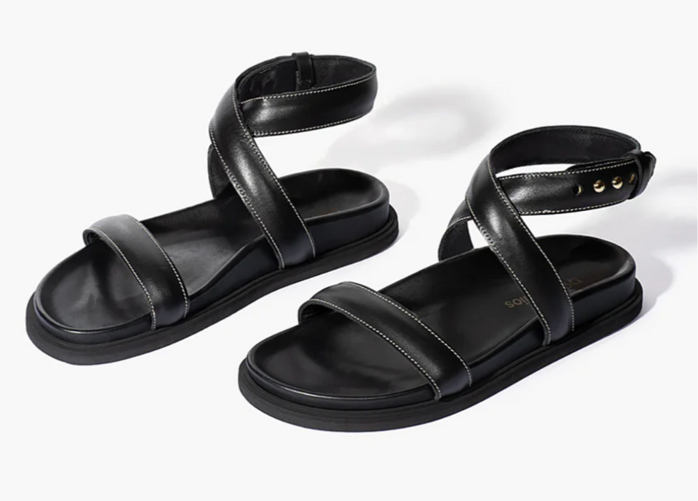 Leila - Black/Contrast Stitch