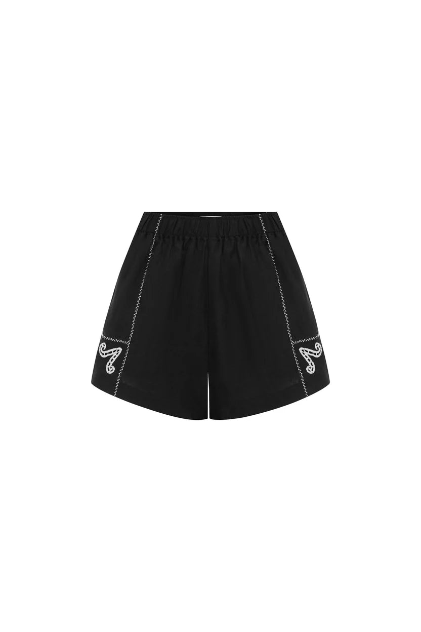 Aries Linen Shorts - Noir