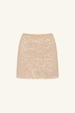 Everly Mini Skirt - Macadamia