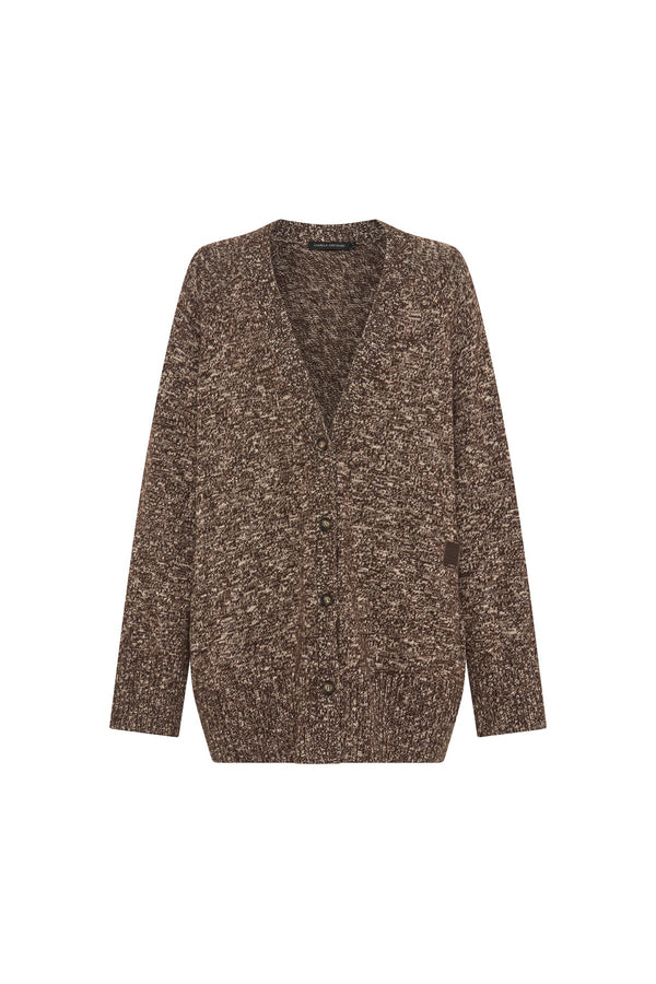 Caro Cardigan - Chocolate Tweed