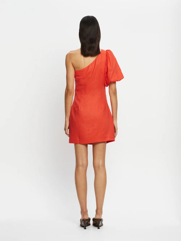Anais One Shoulder Dress - Red