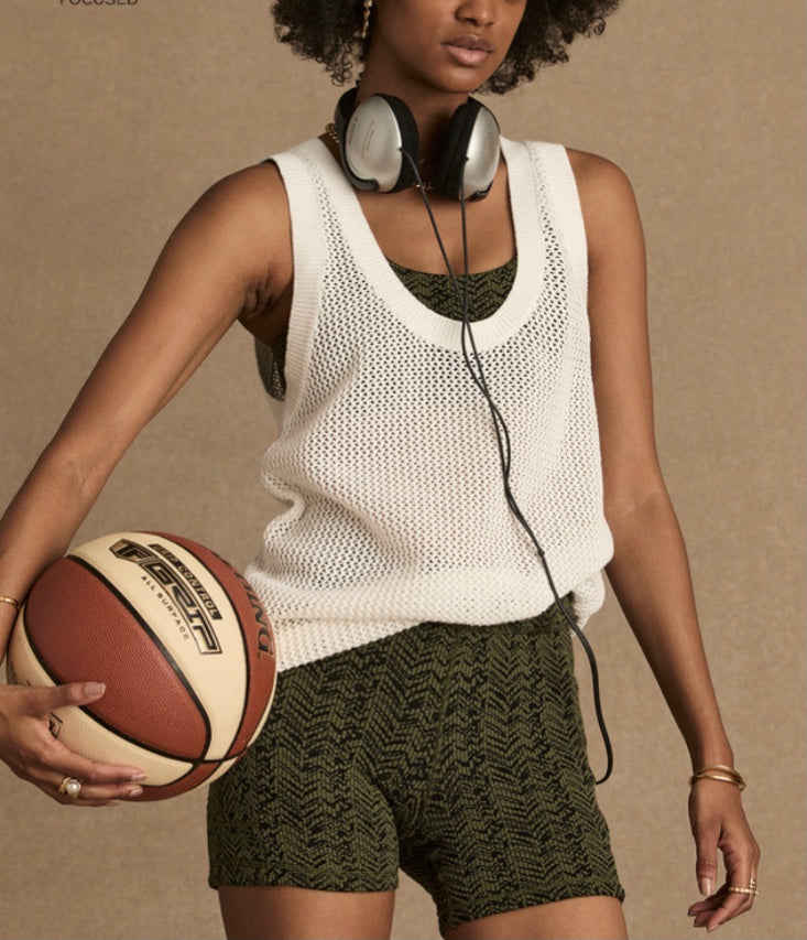 Fenway Wales Knit Tank - Creme